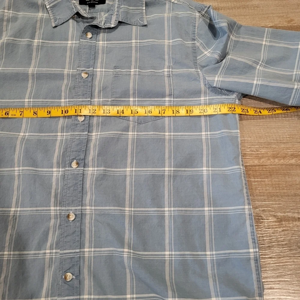 Banana Republic Slim Fit Untucked Button Up Shirt 100% Cotton Mens Size Large